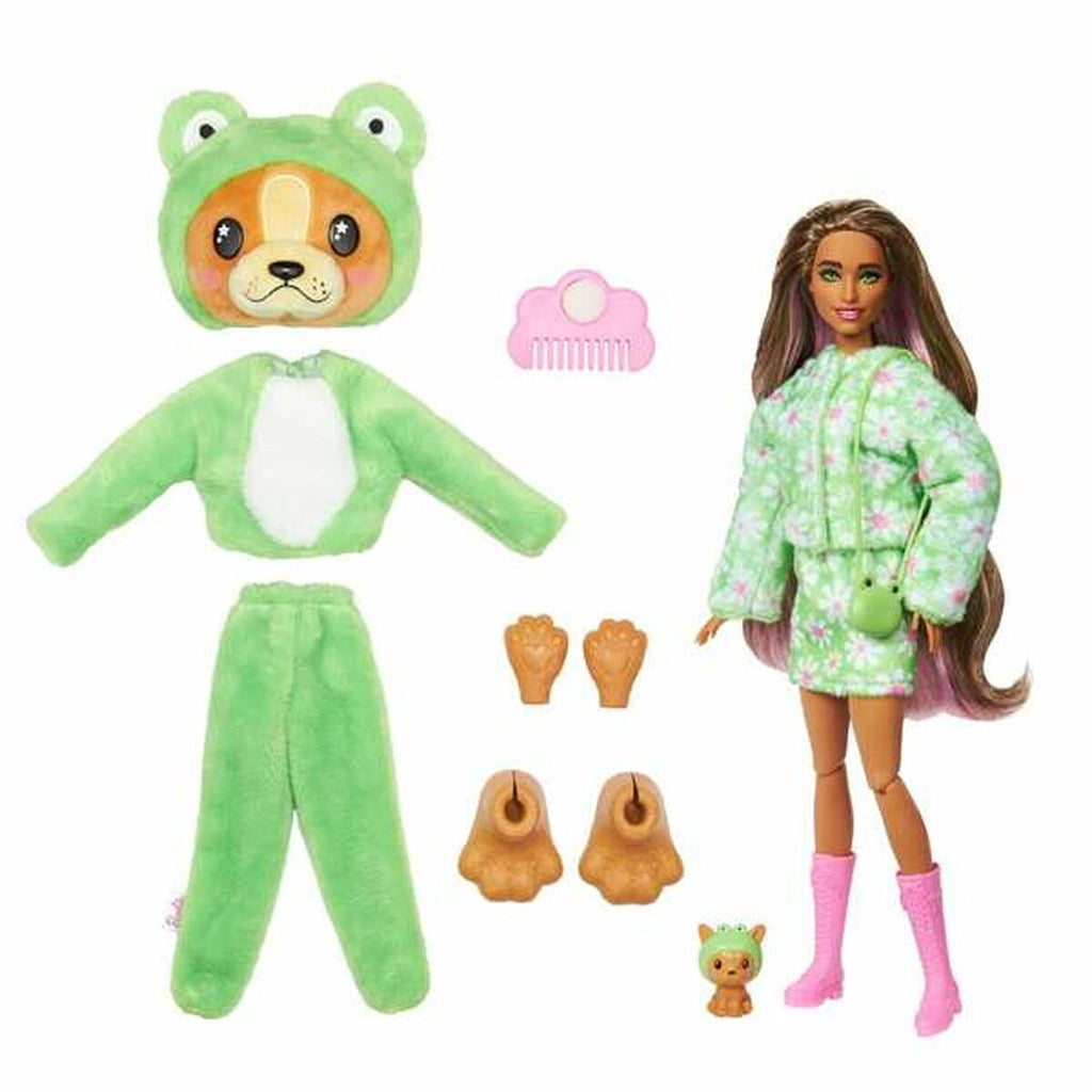 Puppe Barbie CUTIE REVEAL CHIEN GRENOUILLE