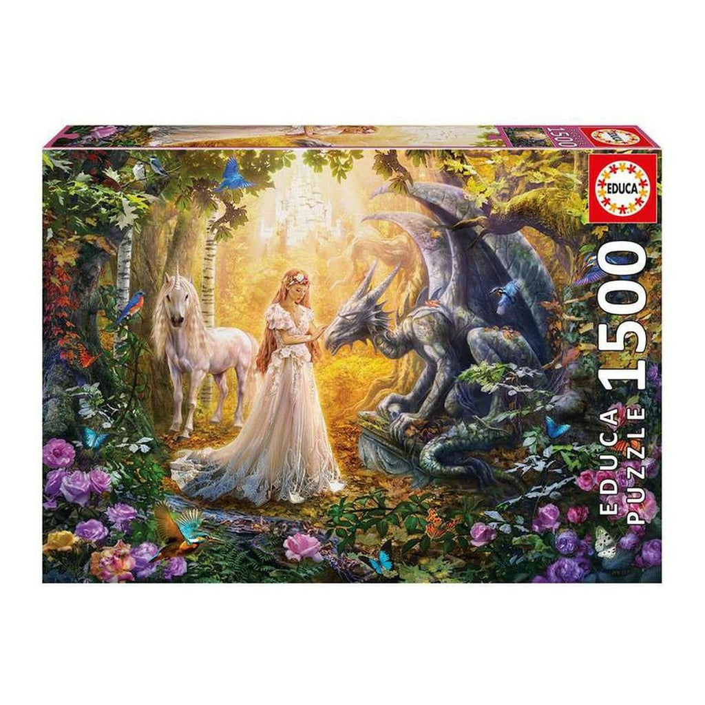 Puzzle Dragón Princesa Unicornio Educa 17696 1500 Stücke 85 x 60 cm