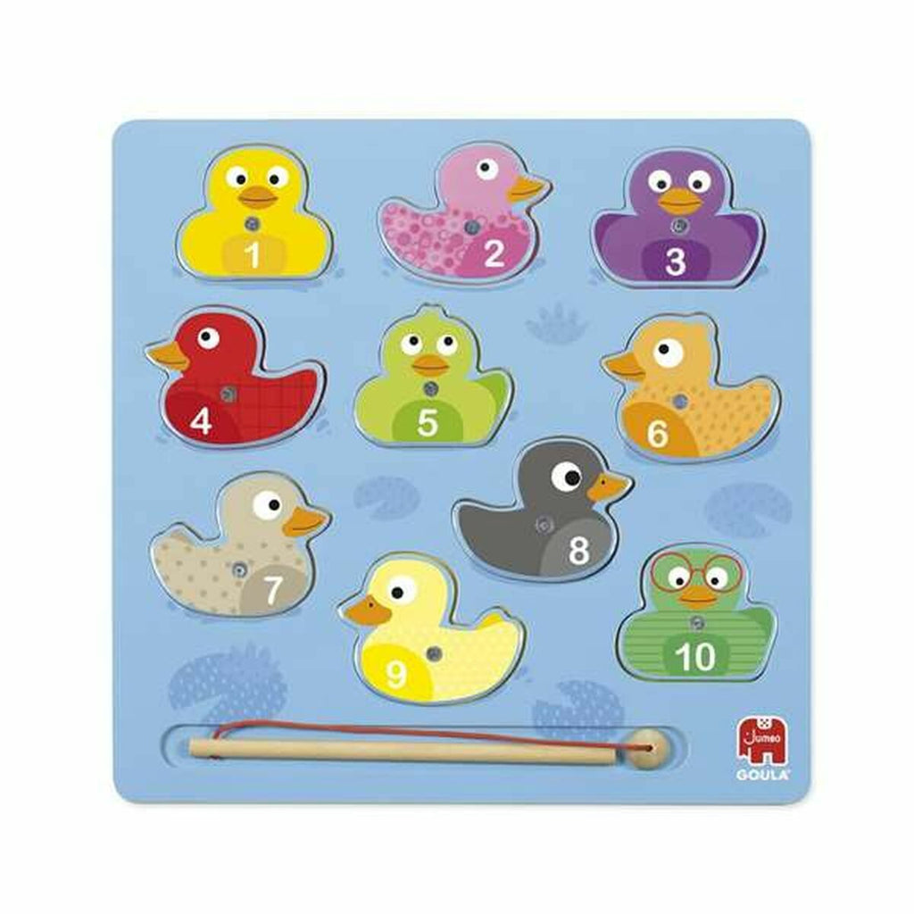 Puzzle Goula Magnetic Puzzle Ducks 59453 Plattenspeicher Ente Bunt (Englisch) (24 Stücke)