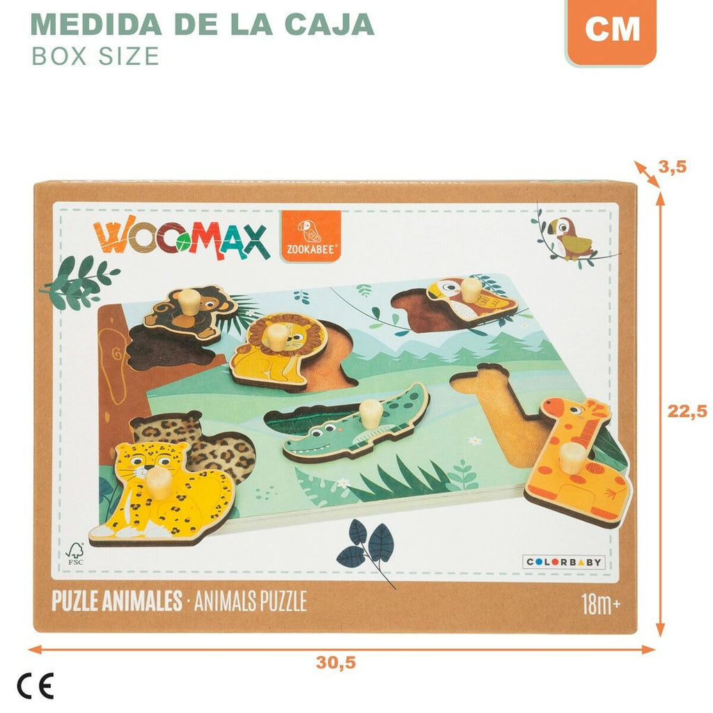 Puzzle: Tiere Woomax + 18 Monate (12 Stück)