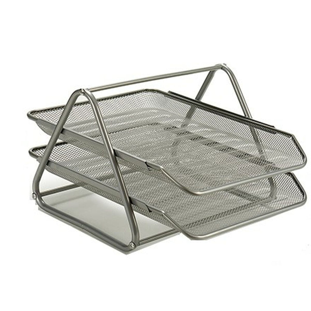 Qualifizierungsschale Raster Silberfarben Metall 35,5 x 27,5 x 21 cm (6 Stück)