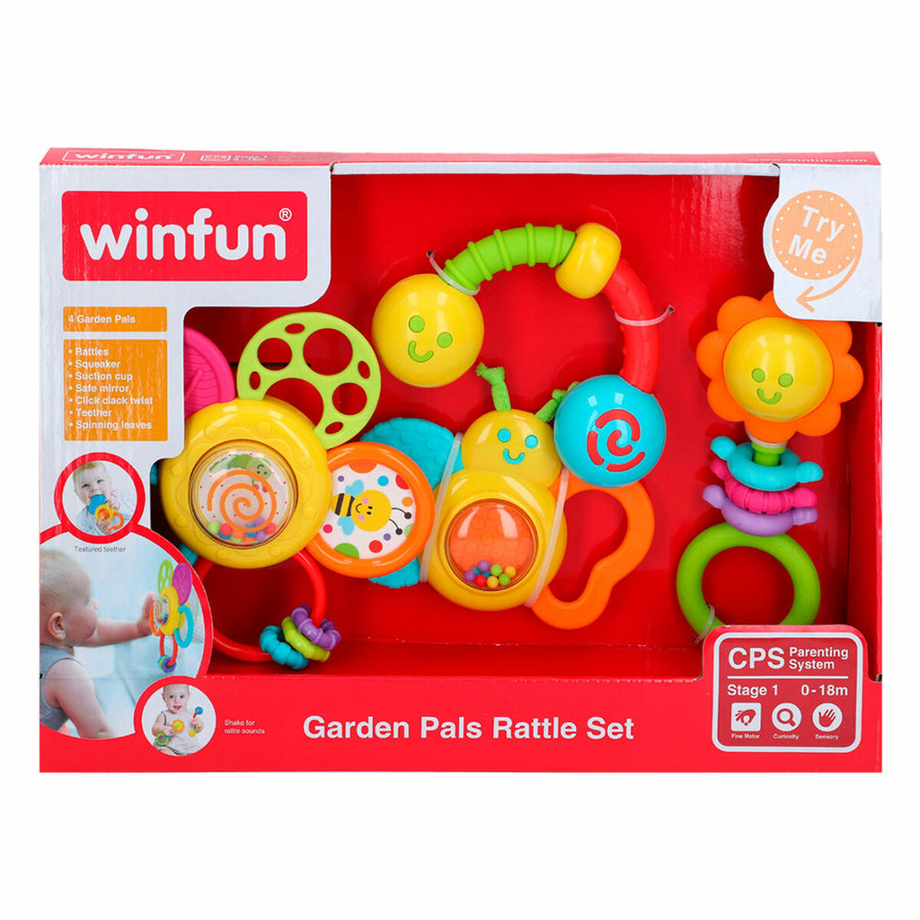 Rassel-Set Winfun 4 Stücke 16 x 16 x 4,5 cm (6 Stück)