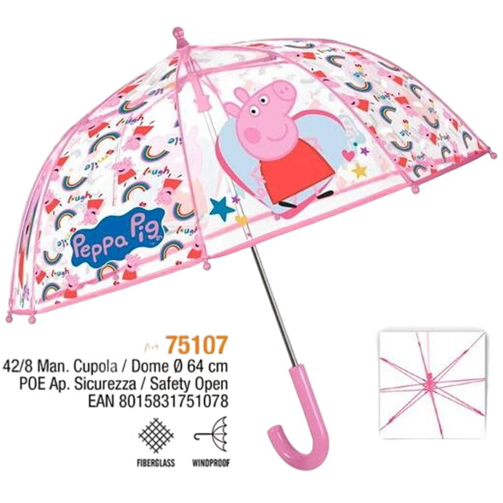 Regenschirm Peppa Pig Perletti Fiberglas Ø 64 cm Für Kinder