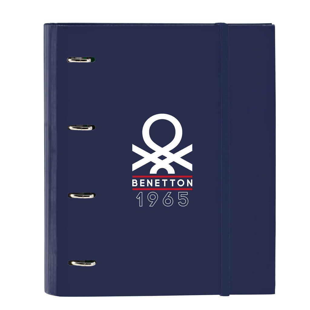 Ringbuch Benetton Varsity Grau Marineblau 27 x 32 x 3.5 cm