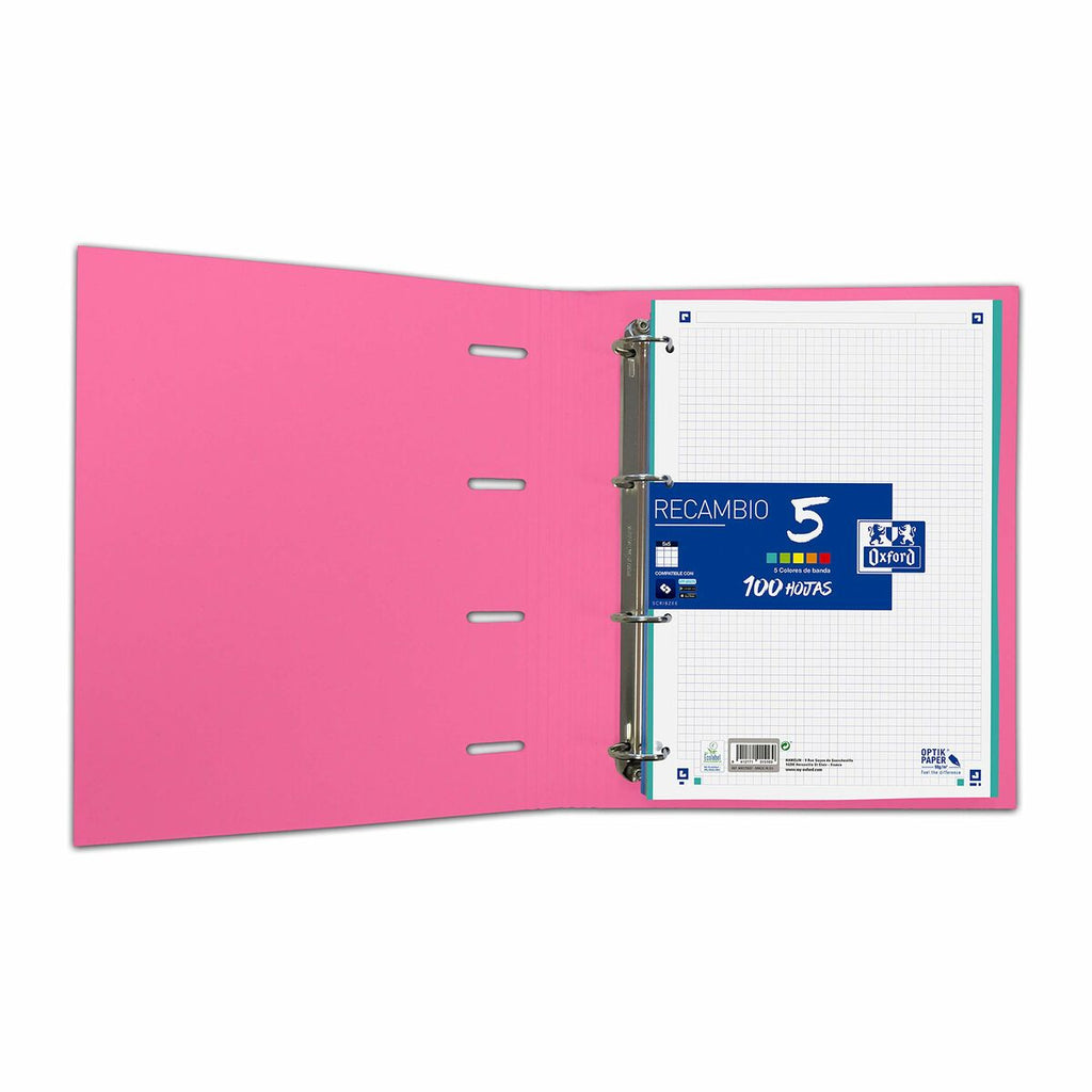 Ringbuch Oxford Touch Europeanbinder Rosa A4 A4+