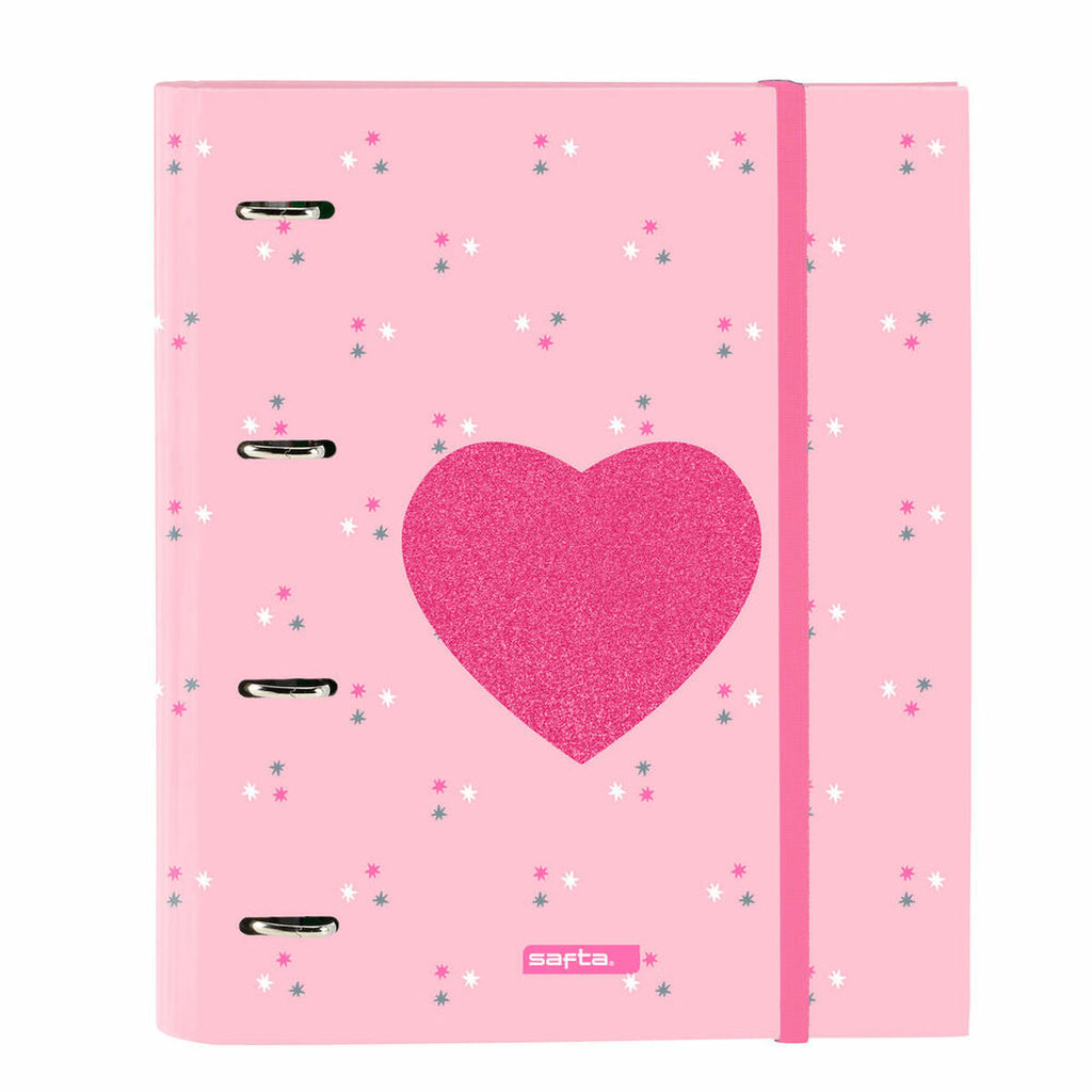 Ringbuch Safta CorazÓn A4 Rosa (27 x 32 x 3.5 cm)