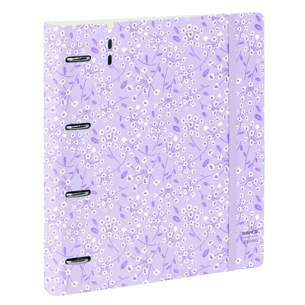 Ringbuch Safta Light purple flowers Lila 27 X 32 X 4 cm