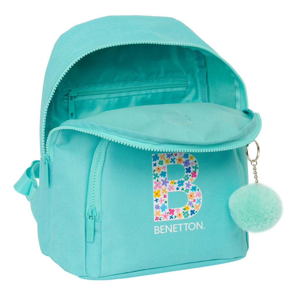 Rucksack Benetton Letter Mini grün 25 x 30 x 13 cm