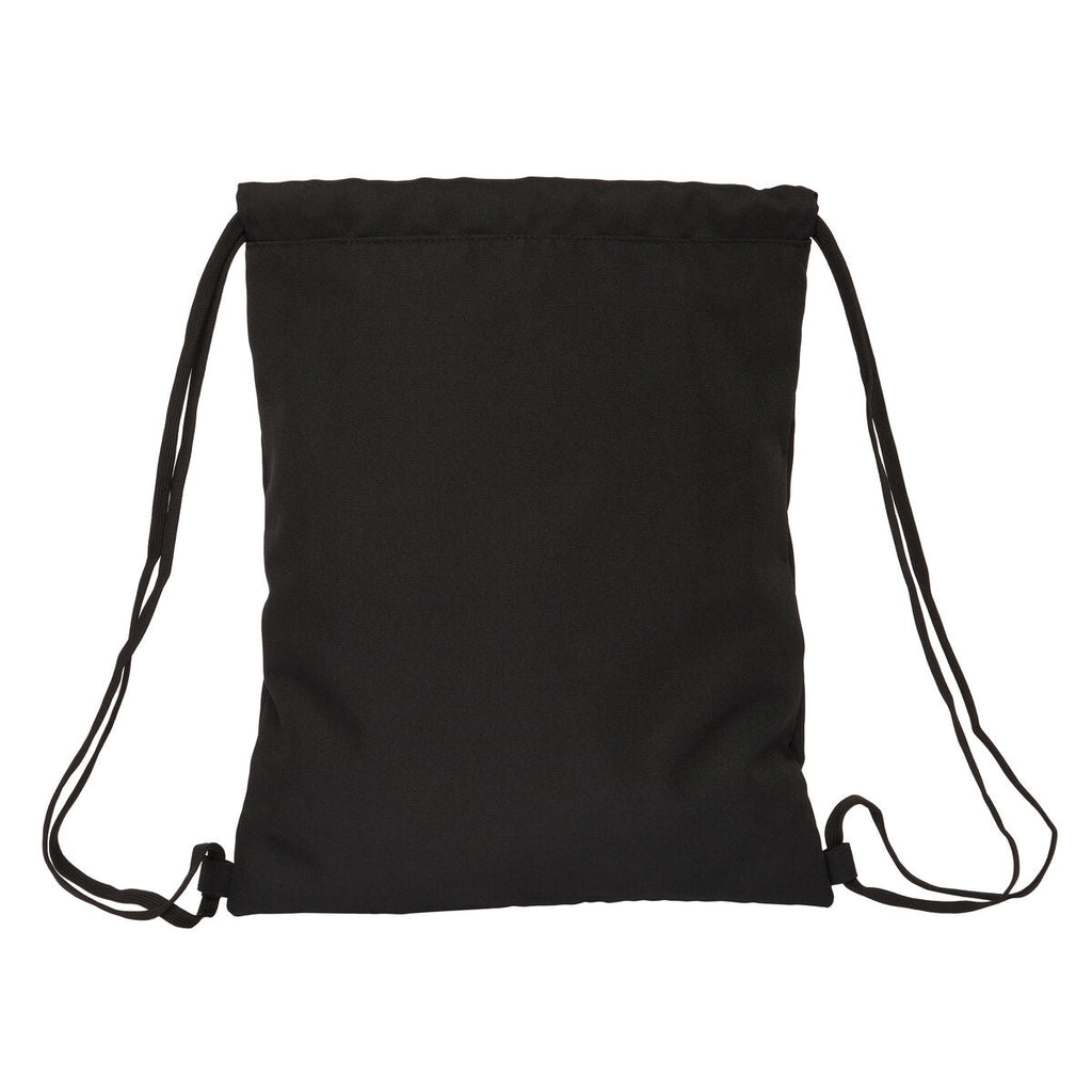 Rucksacktasche mit Bändern Kappa Black Schwarz 35 x 40 x 1 cm