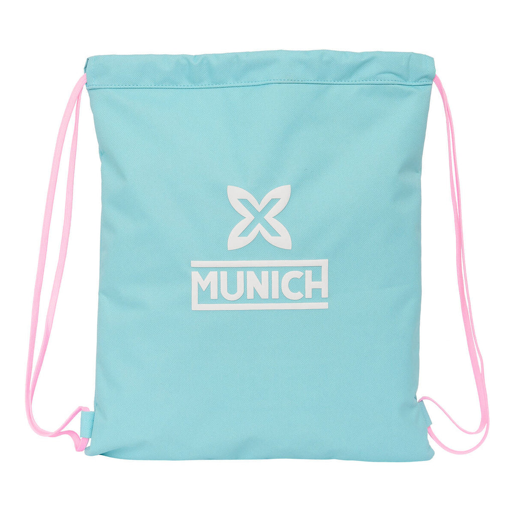 Rucksacktasche mit Bändern Munich Heaven Himmelsblau 35 x 40 x 1 cm