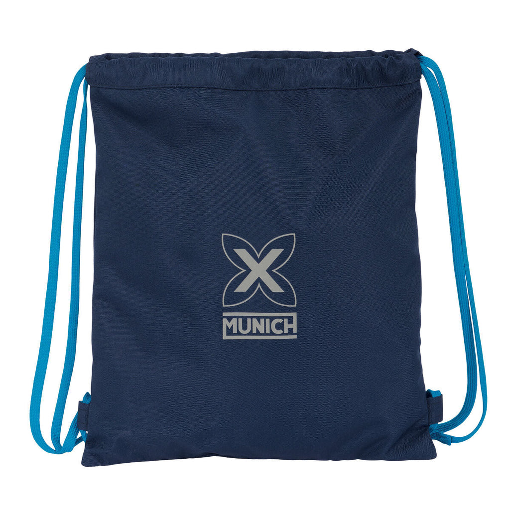 Rucksacktasche mit Bändern Munich Nautic Marineblau 35 x 40 x 1 cm