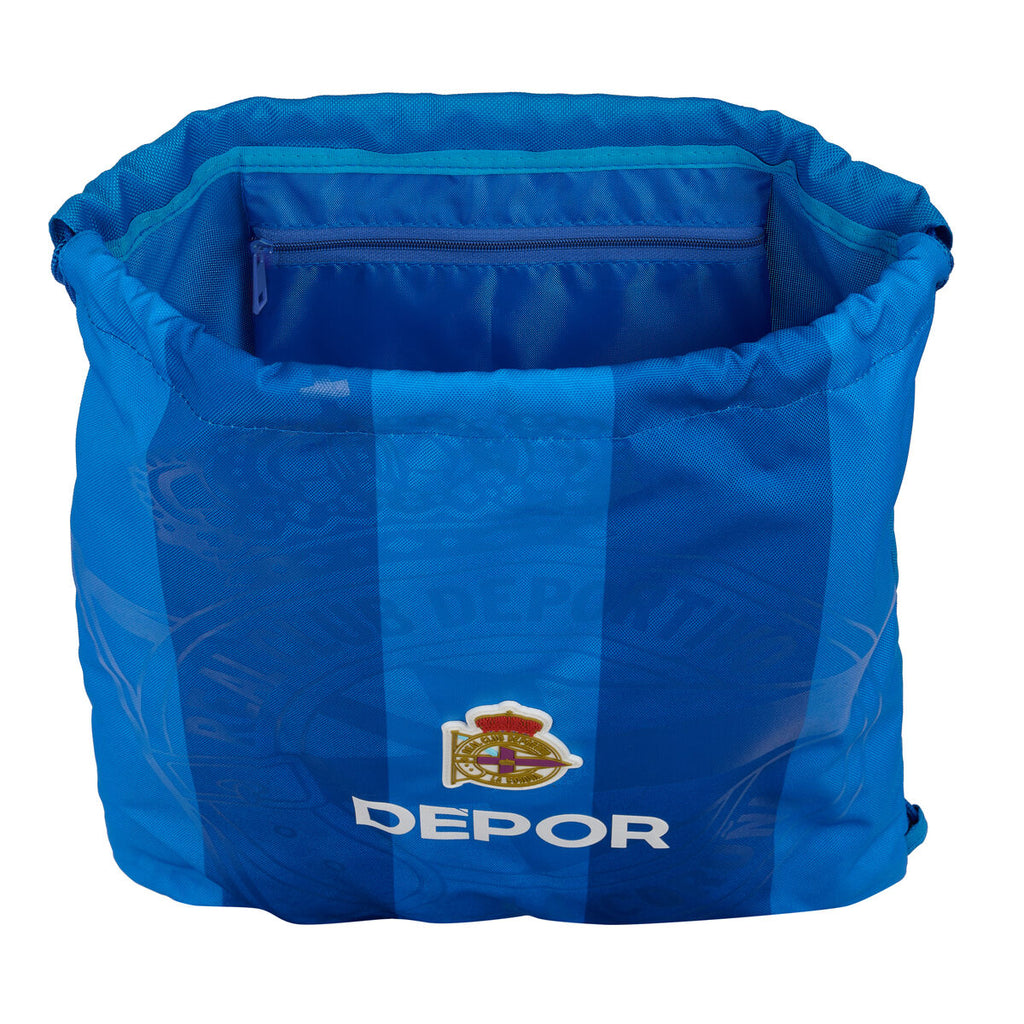 Rucksacktasche mit Bändern R. C. Deportivo de La Coruña Blau 35 x 40 x 1 cm