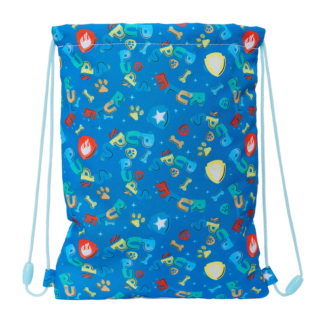 Rucksacktasche mit Bändern The Paw Patrol Pups rule Blau 26 x 34 x 1 cm