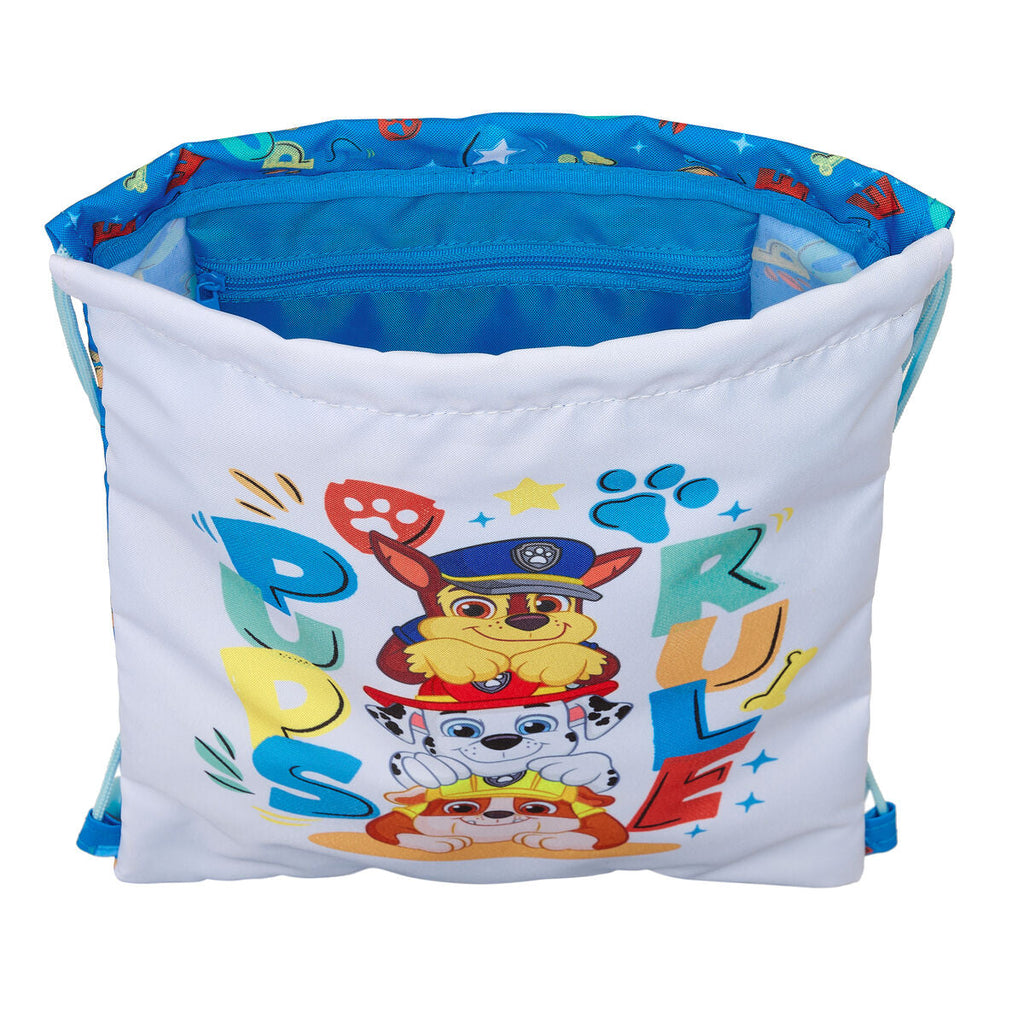 Rucksacktasche mit Bändern The Paw Patrol Pups rule Blau 26 x 34 x 1 cm