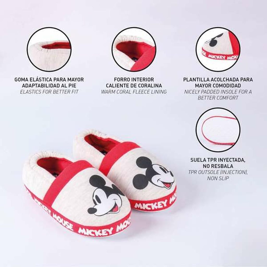 Hausschuhe Mickey Mouse Hellgrau 28-29