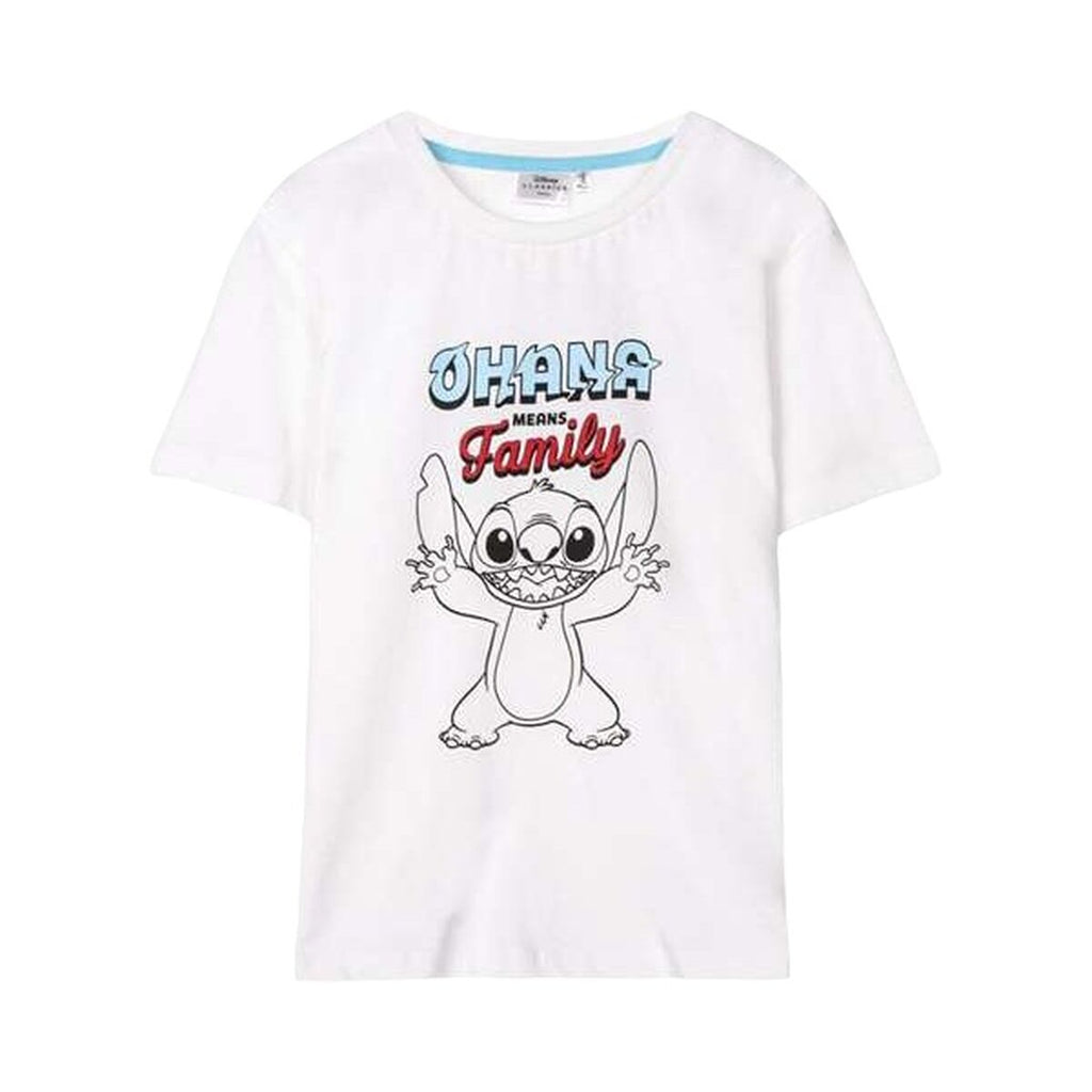 Kurzarm-T-Shirt für Kinder Stitch Weiß