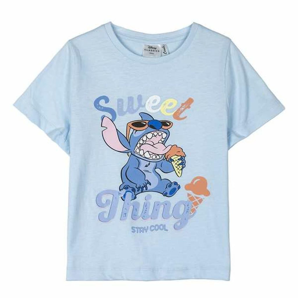 Kurzarm-T-Shirt für Kinder Stitch Hellblau 5 Jahre