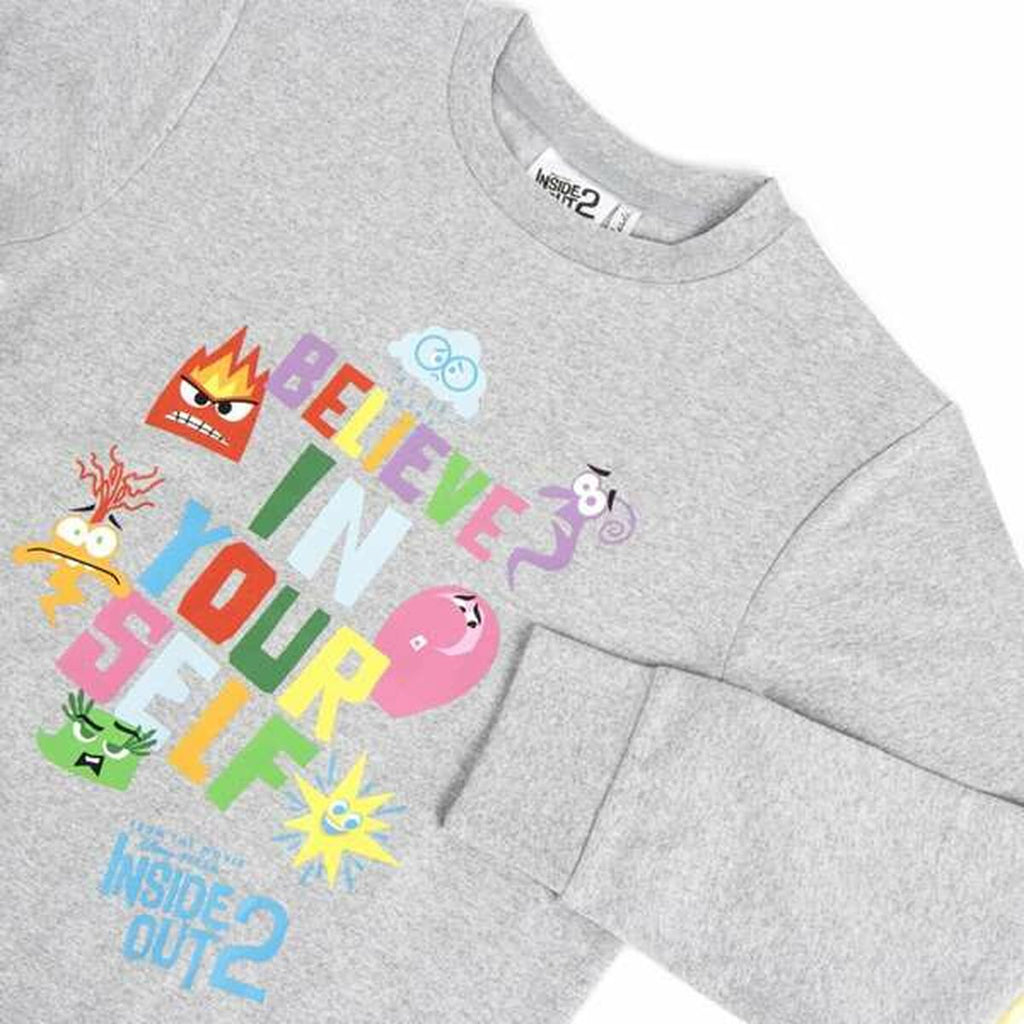 Unisex Sweater ohne Kapuze Inside Out Grau