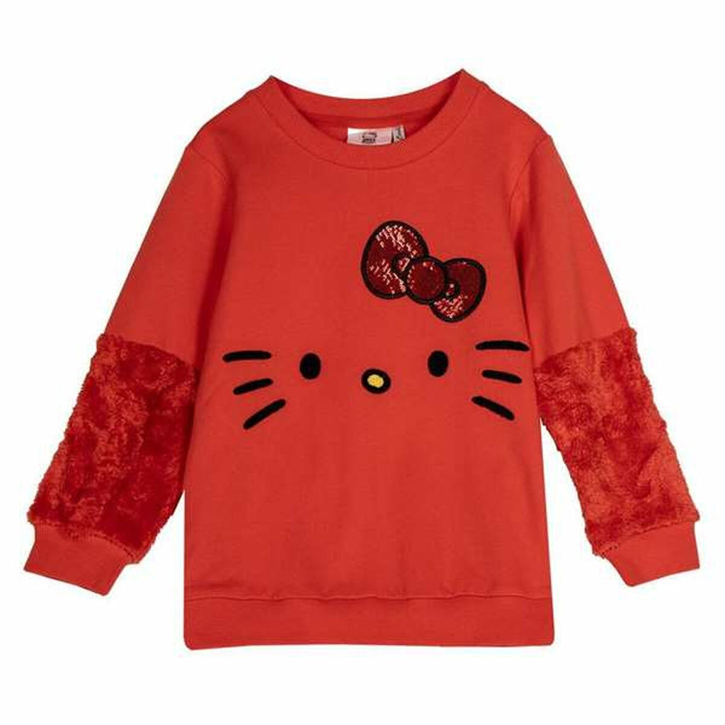 Unisex Sweater ohne Kapuze Hello Kitty Rot