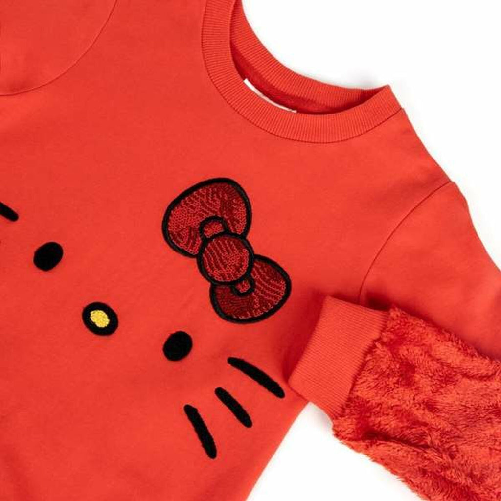 Unisex Sweater ohne Kapuze Hello Kitty Rot