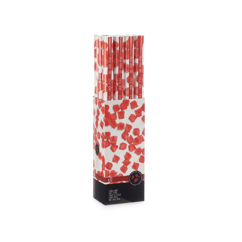 Konfettikanone 9119-80 Rot Papier Pappe Kunststoff 5 x 79 x 5 cm (12 Stück)