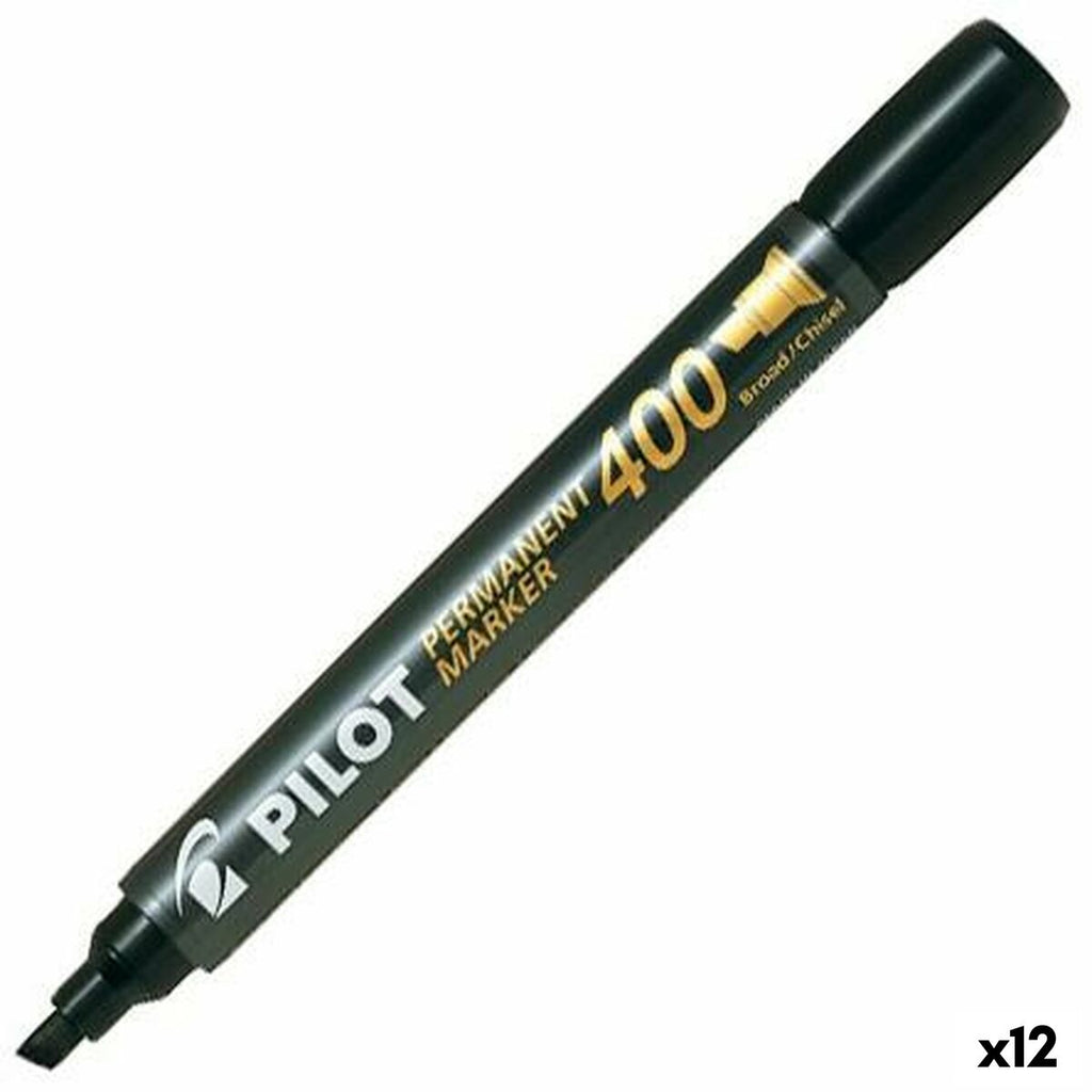 Dauermarker Pilot SCA-400 Schwarz (12 Stück)