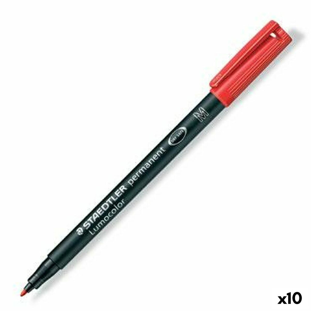 Dauermarker Staedtler Lumocolor 317-2 M Rot (10 Stück)