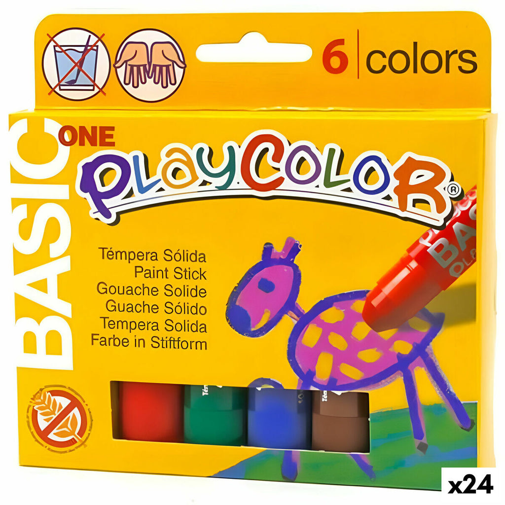 Feste Temperafarben Playcolor Basic One Bunt (24 Stück)