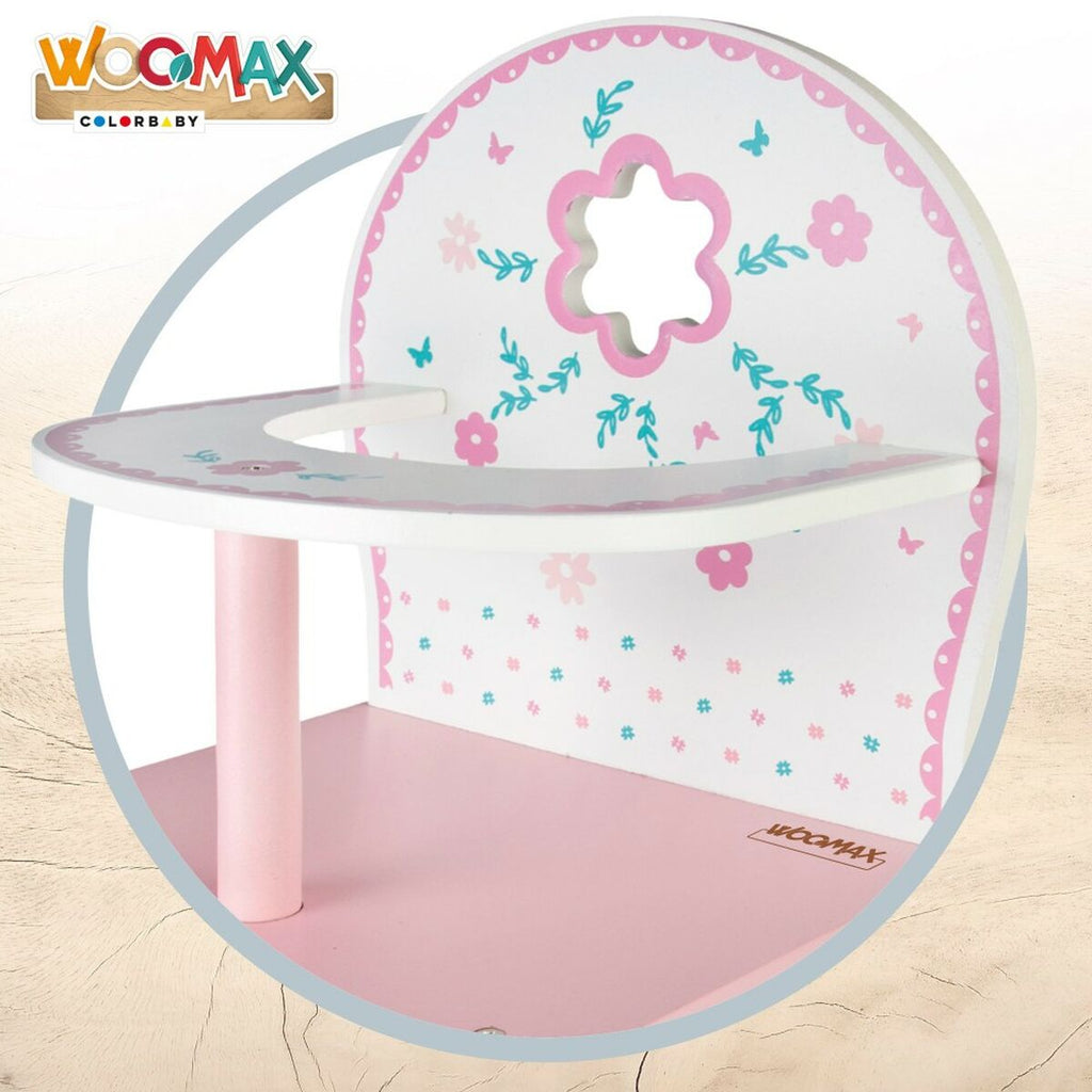 Hochstuhl Woomax 25 x 55 x 20 cm Puppen Weiß Rosa 2 Stück