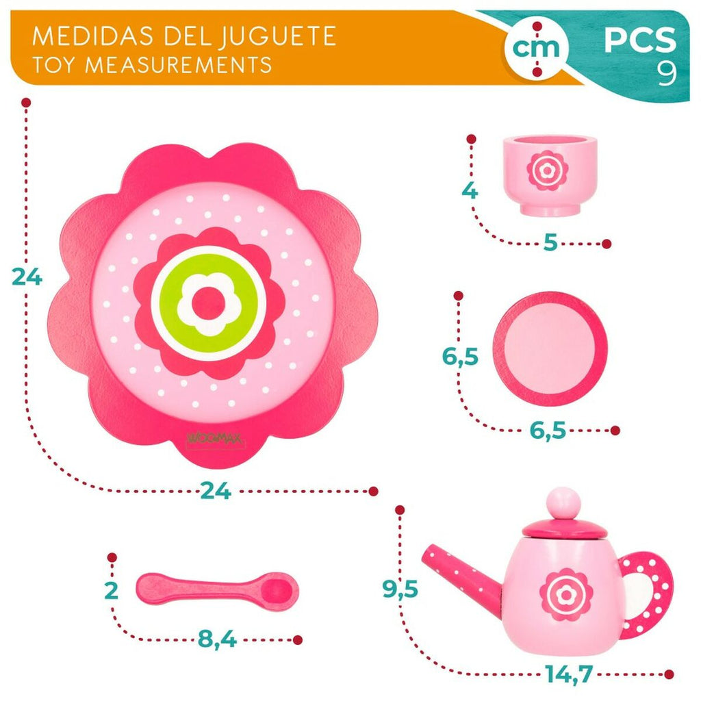 Teeset Woomax Spielzeug 9 Stücke (4 Stück)