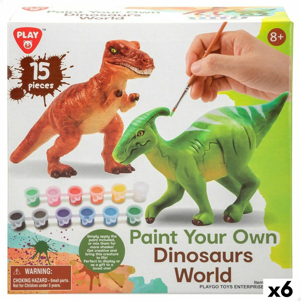 Bastelspiel PlayGo 15 Stücke Dinosaurier Zum Malen (6 Stück)