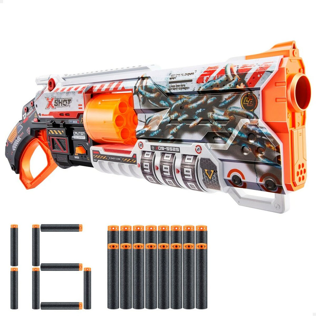 Dart-Pistole Zuru X-Shot Skins Lock Blaster 57 x 19 x 6 cm 6 Stück