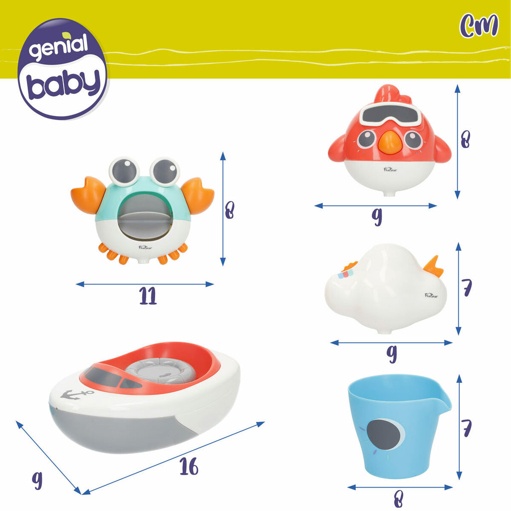 Spielzeug für das Badezimmer Colorbaby 16 x 6,5 x 9 cm 6 Stück