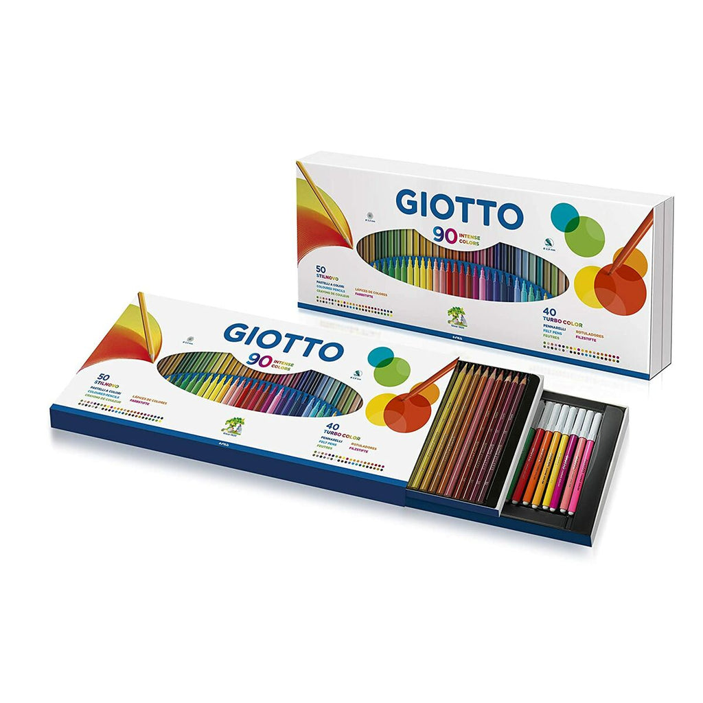 Satz GIOTTO Stilnovo Turbo Color Buntstifte Filzstifte Bunt (90 Stücke)