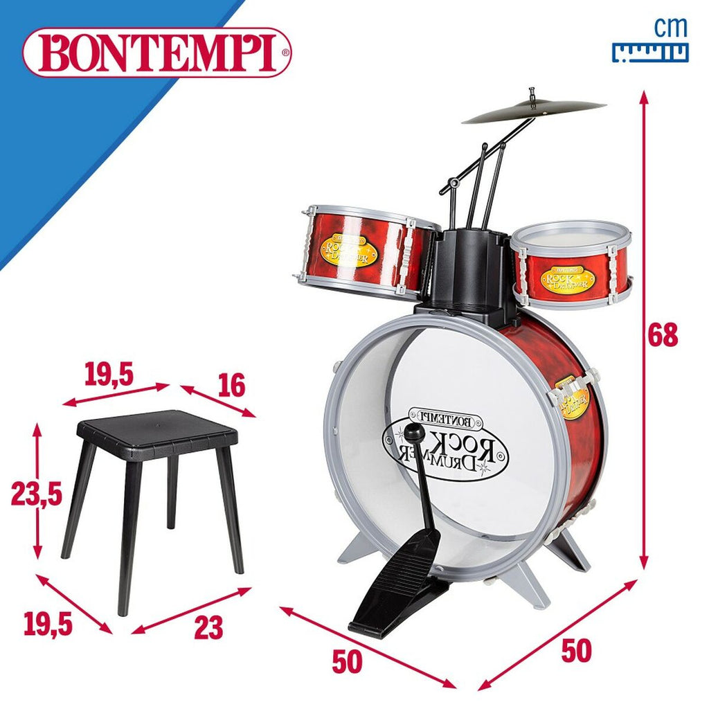 Schlagzeug Bontempi Rot Kunststoff 50 x 68 x 50 cm (7 Stücke) (2 Stück)