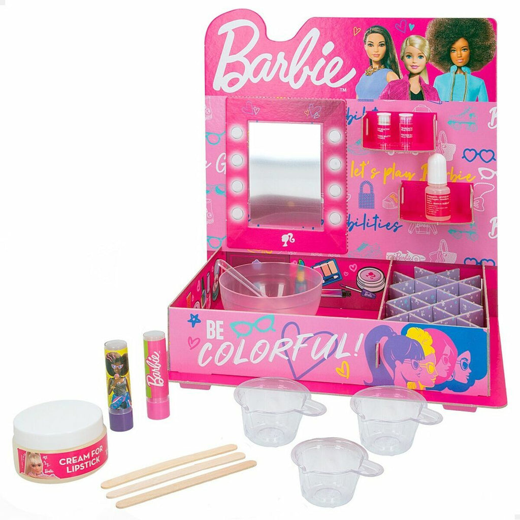 Schminkset Lisciani Giochi Barbie 15 Stücke Lippenstift