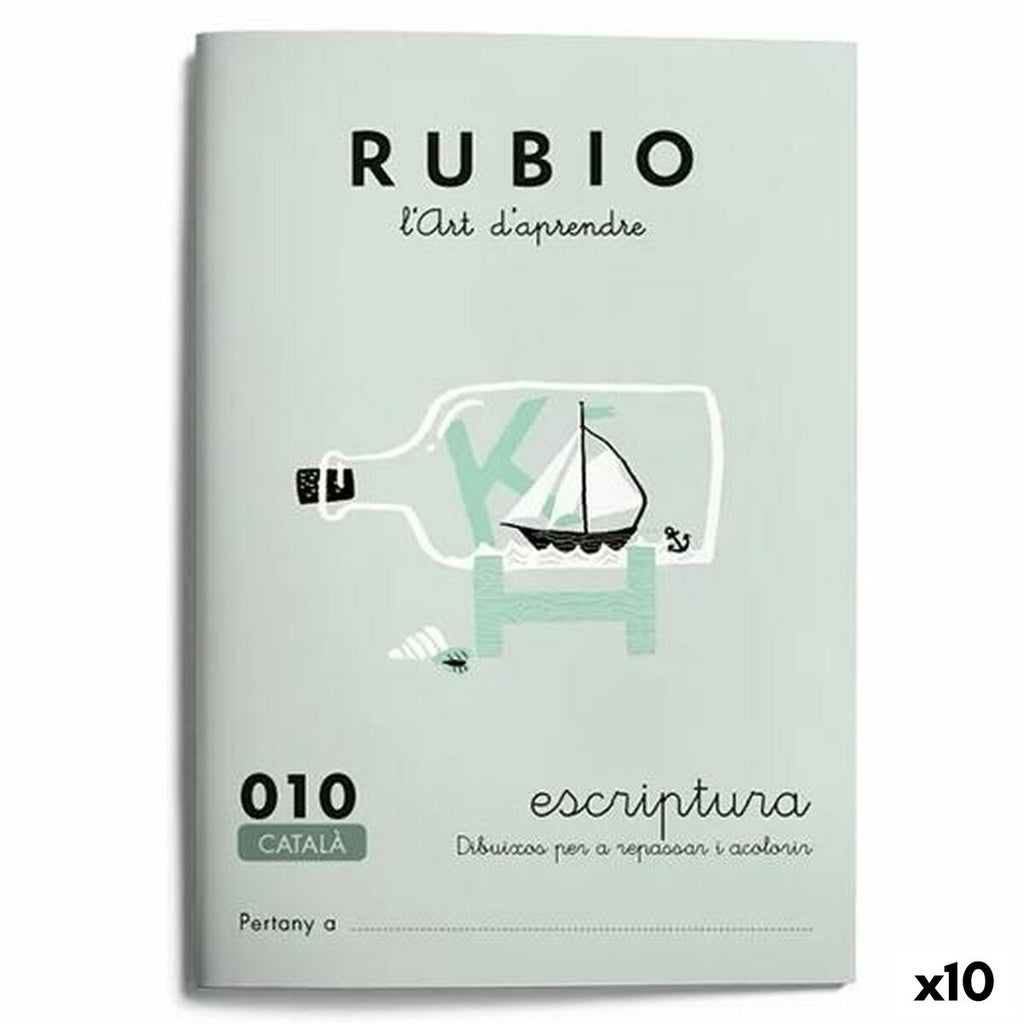 Schreib- und Kalligraphie-Notizbuch Rubio Nº10 Katalanisch A5 20 Bettlaken (10 Stück)