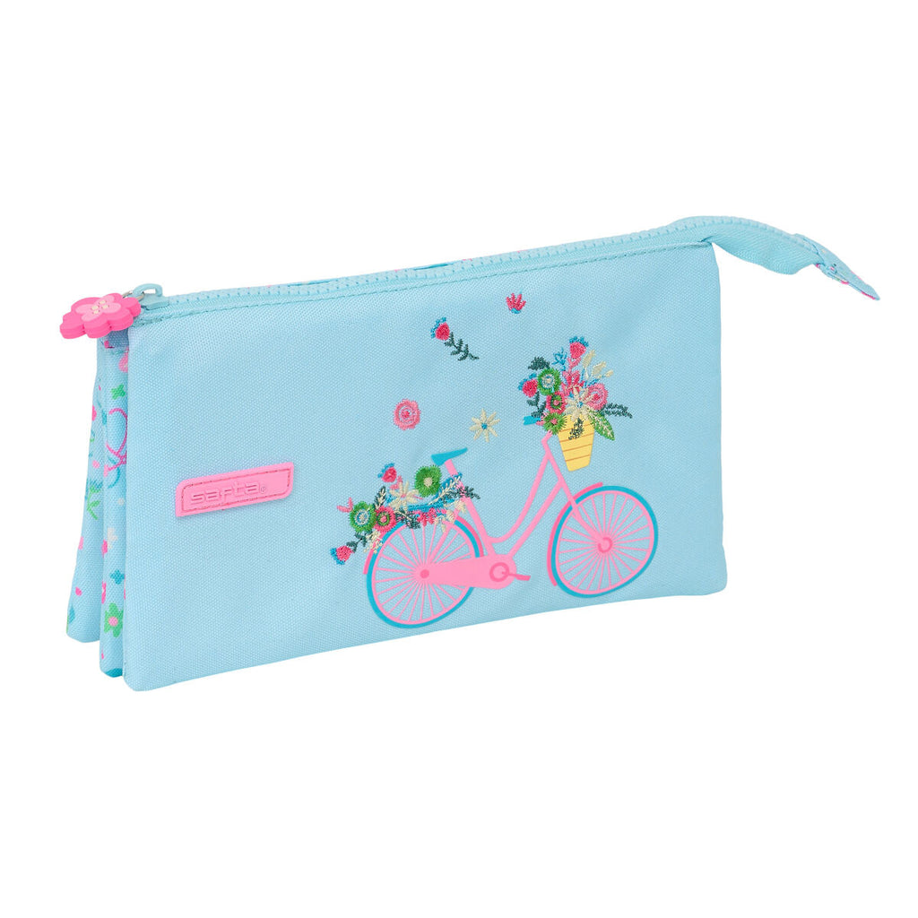 Schulmäppchen Safta Bicicleta Blau 22 x 12 x 3 cm