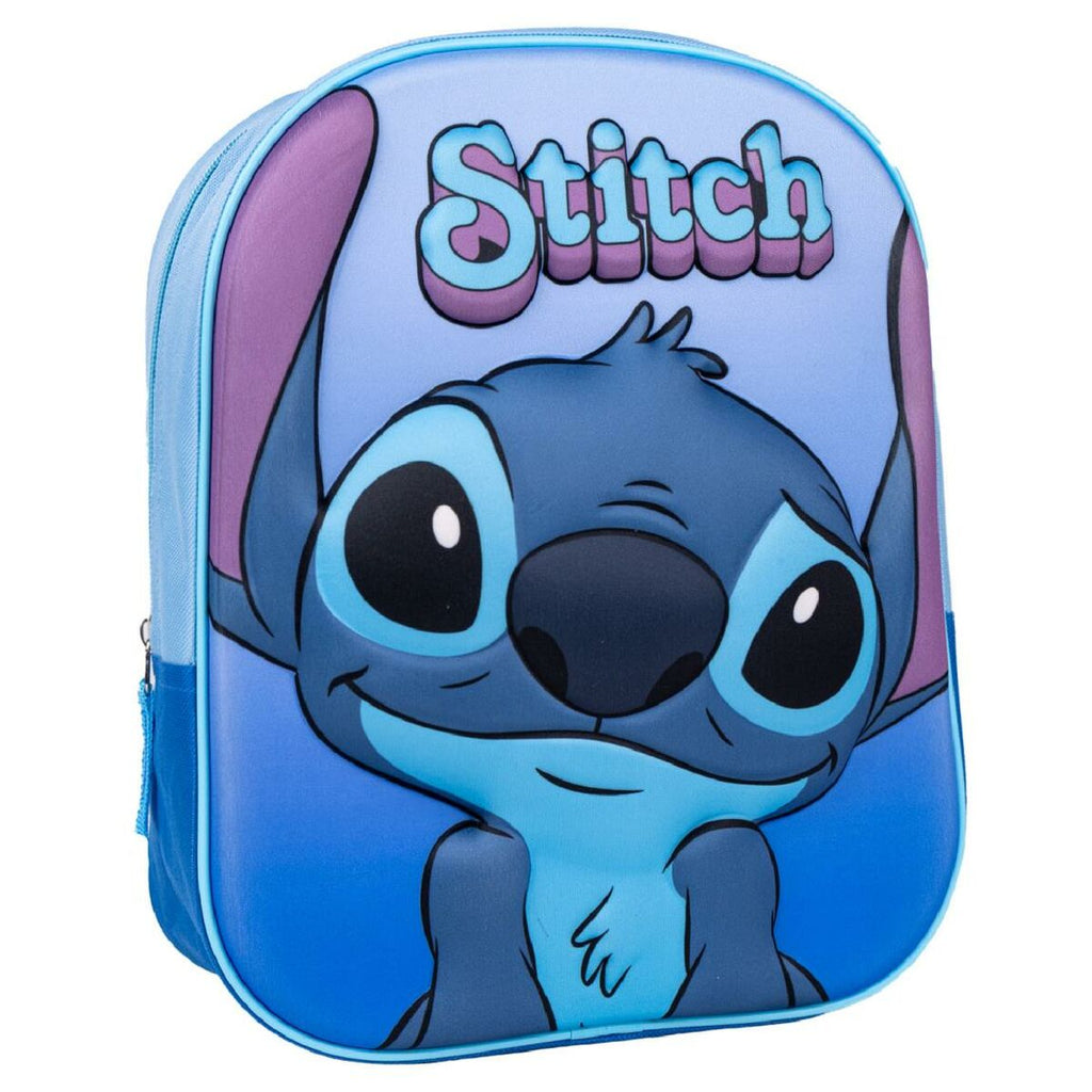 Schulrucksack 3D Stitch Blau 25 x 31 x 10 cm