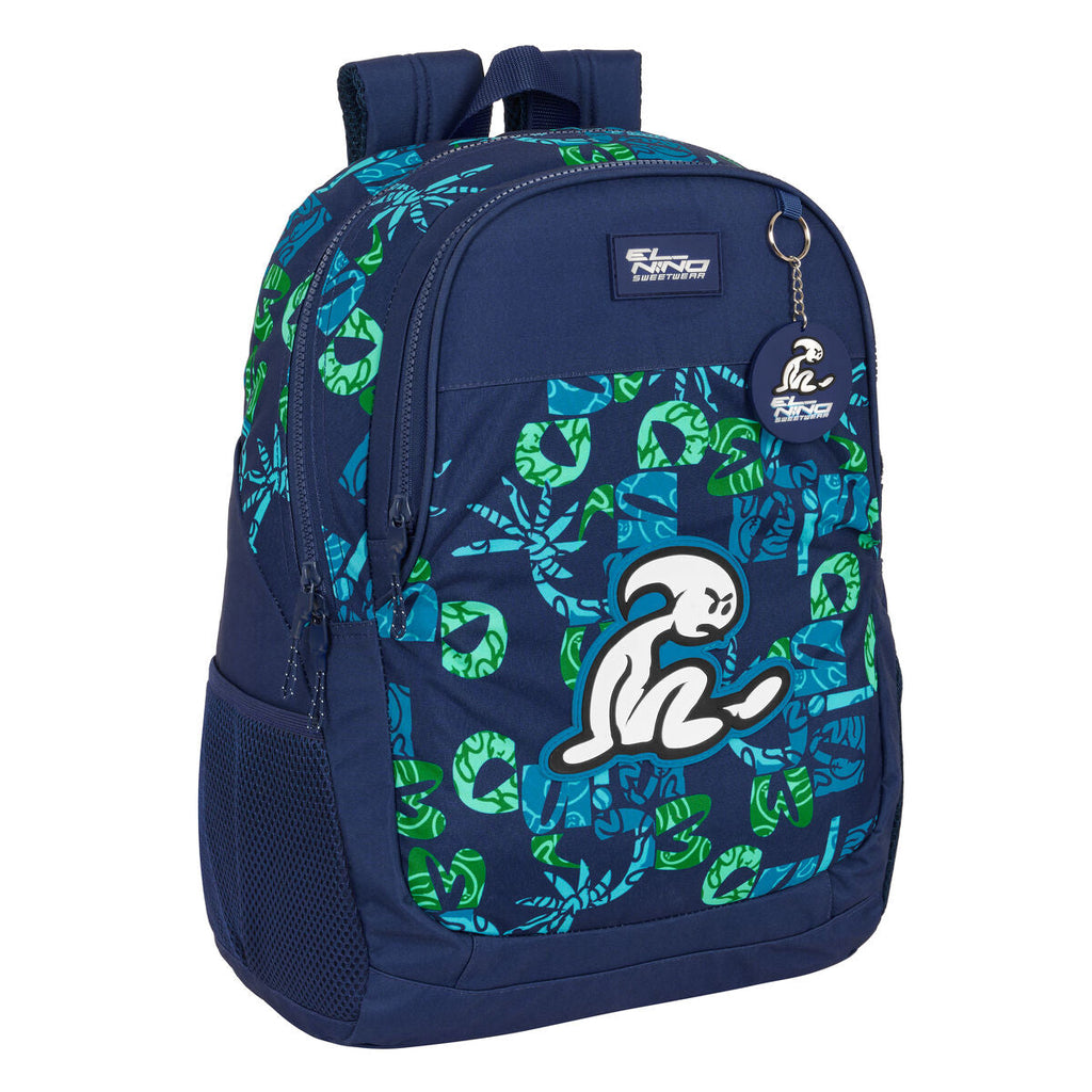 Schulrucksack El Niño Glassy Marineblau 32 x 44 x 16 cm