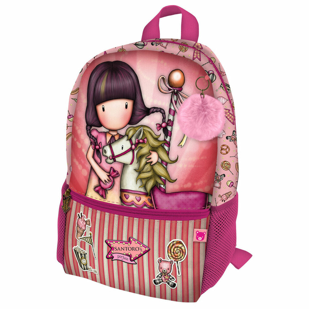 Schulrucksack Gorjuss Carousel Mini Lachsfarben (26 x 34 x 11.4 cm)