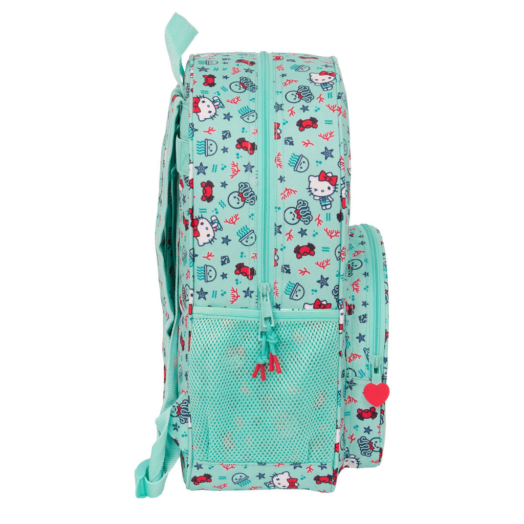 Schulrucksack Hello Kitty Sea lovers türkis 33 x 42 x 14 cm