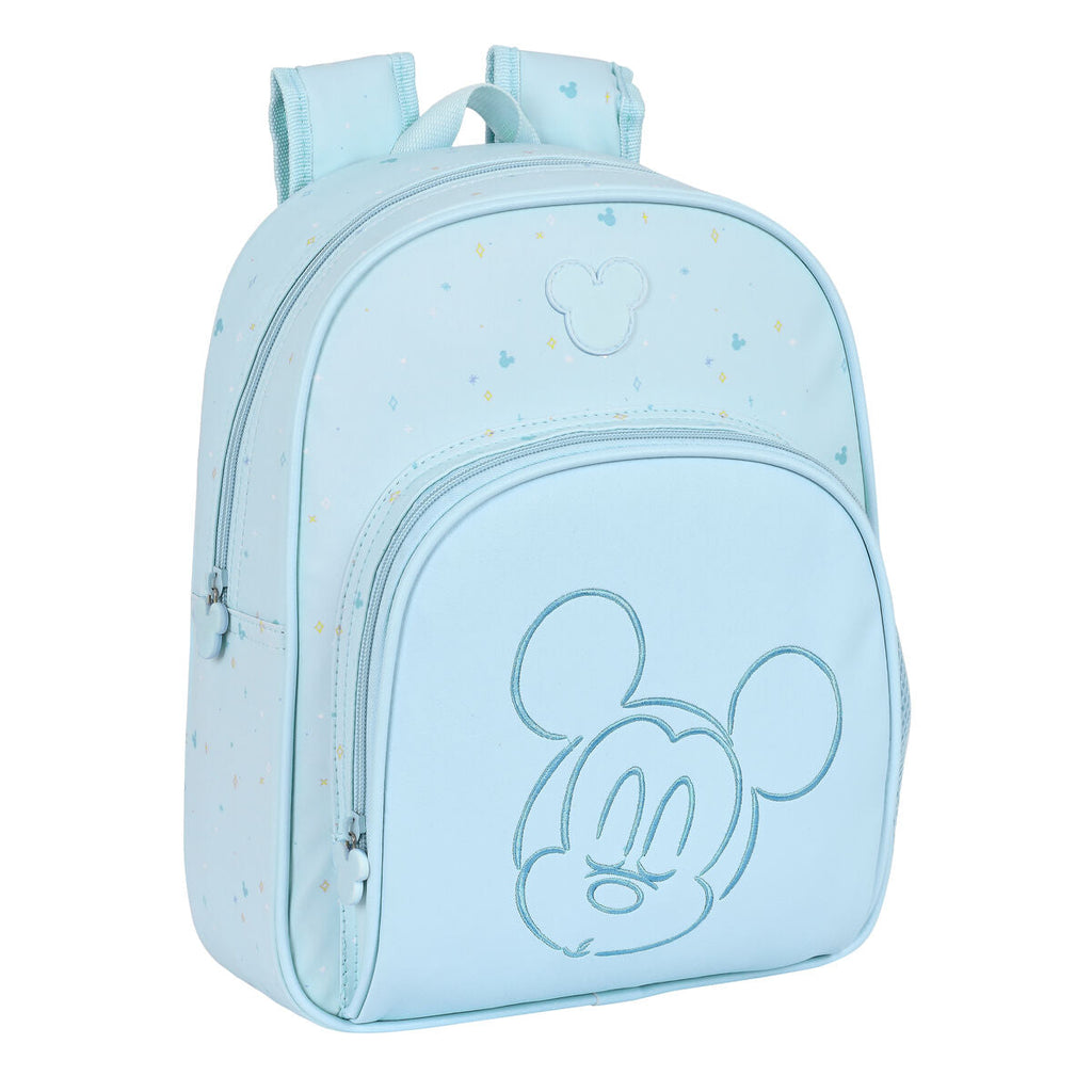 Schulrucksack Mickey Mouse Baby Hellblau 28 x 34 x 10 cm