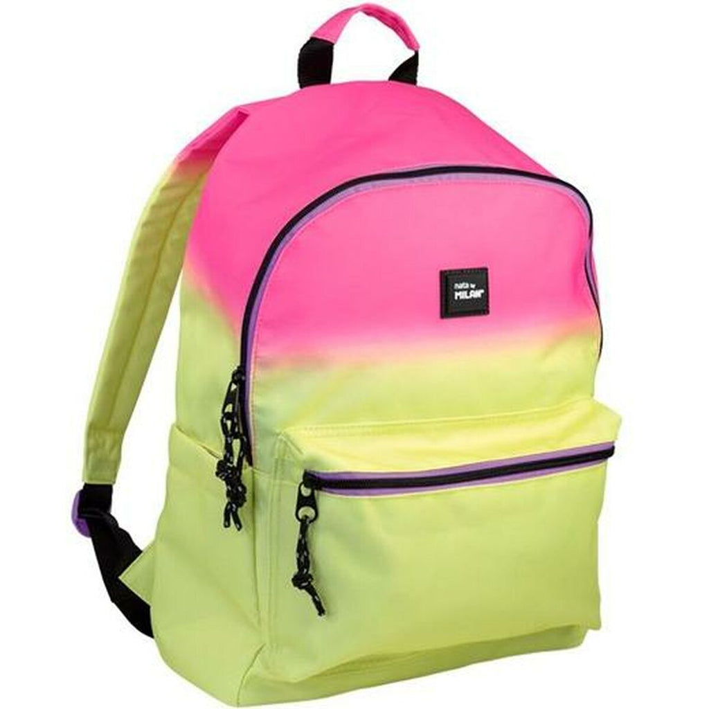 Schulrucksack Milan Gelb Rosa 41 x 30 x 18 cm