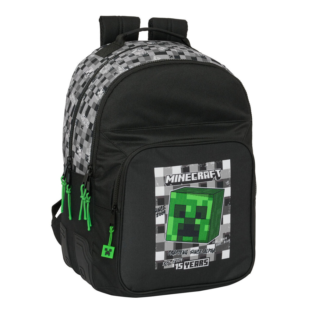 Schulrucksack Minecraft Schwarz grün Grau 32 x 42 x 15 cm