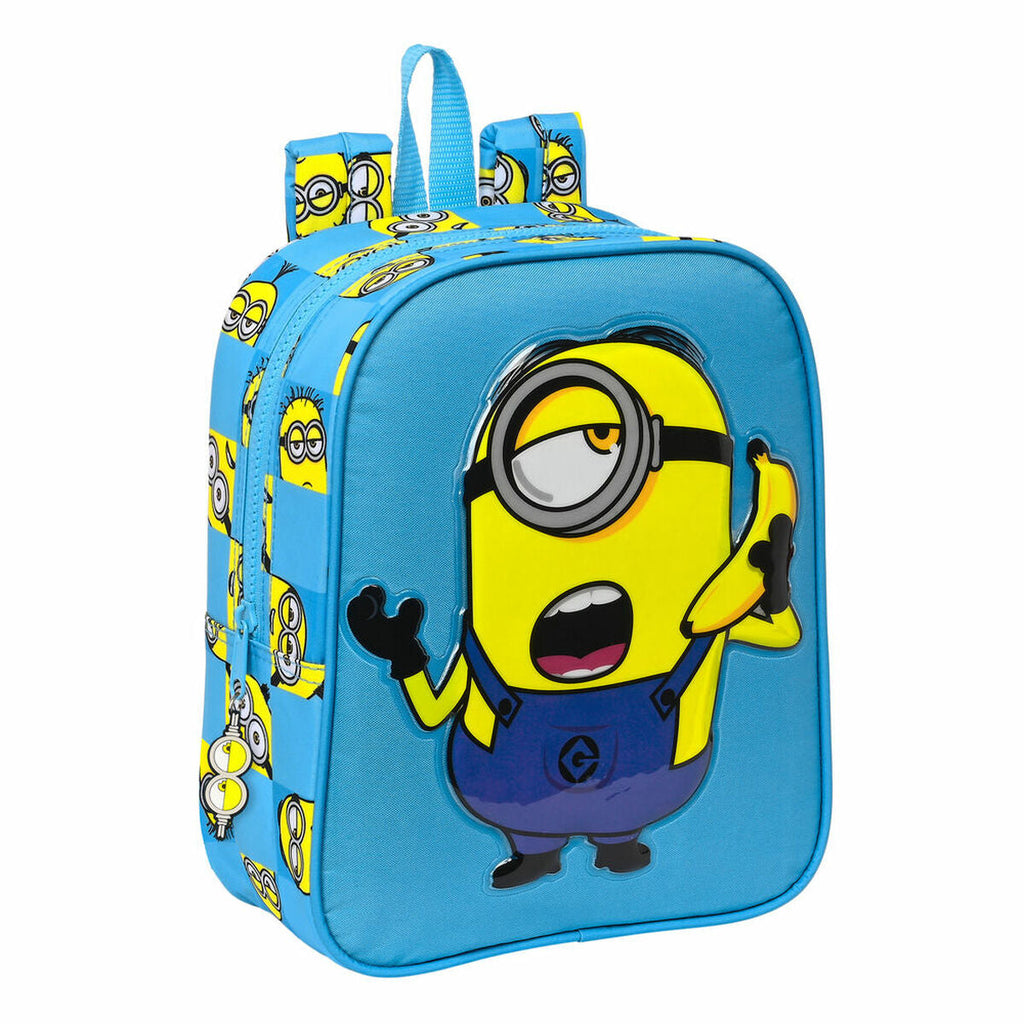 Schulrucksack Minions Minionstatic Blau (22 x 27 x 10 cm)