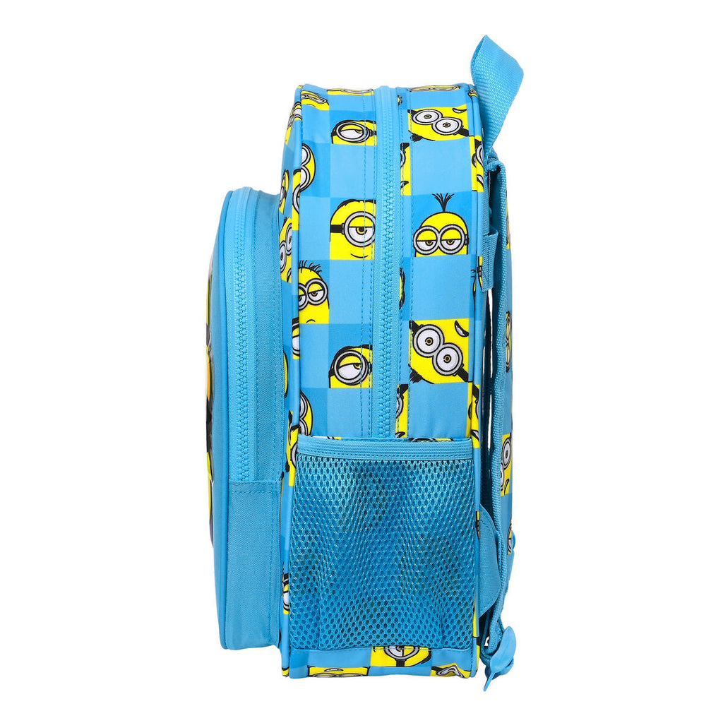 Schulrucksack Minions Minionstatic Blau 26 x 34 x 11 cm