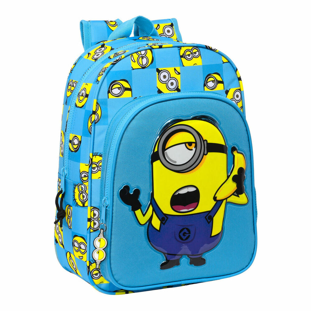 Schulrucksack Minions Minionstatic Blau 26 x 34 x 11 cm