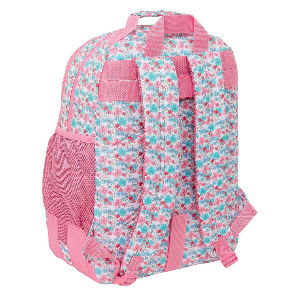 Schulrucksack Moos Flores Bunt 32 x 42 x 15 cm