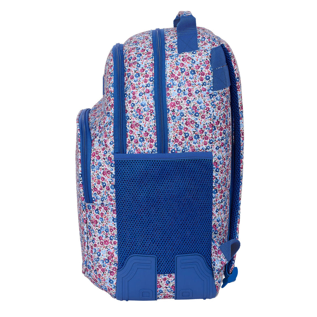 Schulrucksack Nait Nait Flores coimbra azul Blau 32 x 42 x 15 cm